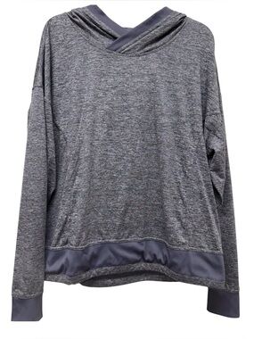 MONDETTA PERFORMANCE + LUXURY XL Lavender Gray Space Dye Hooded PulloverShirt